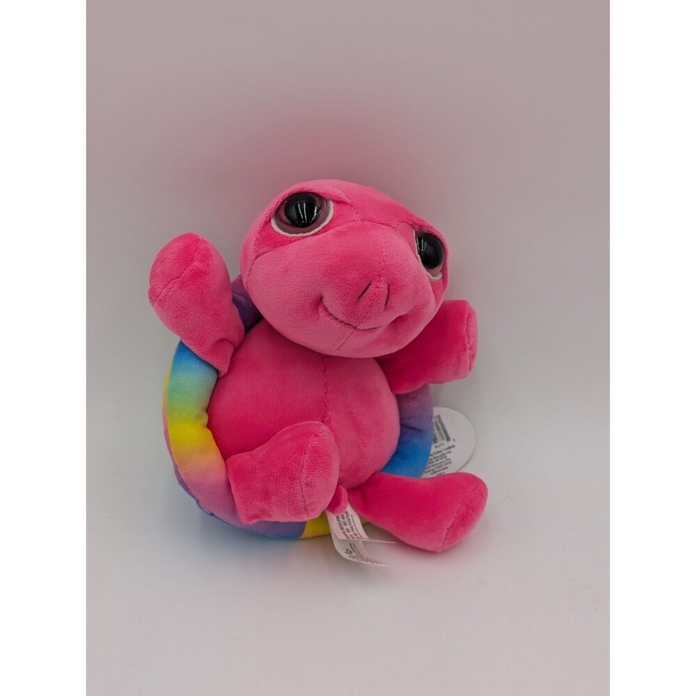 Rainbow Turtle Plush Kawaii Pink Head Stuffed Animal 10” Arcade Prize Redemption